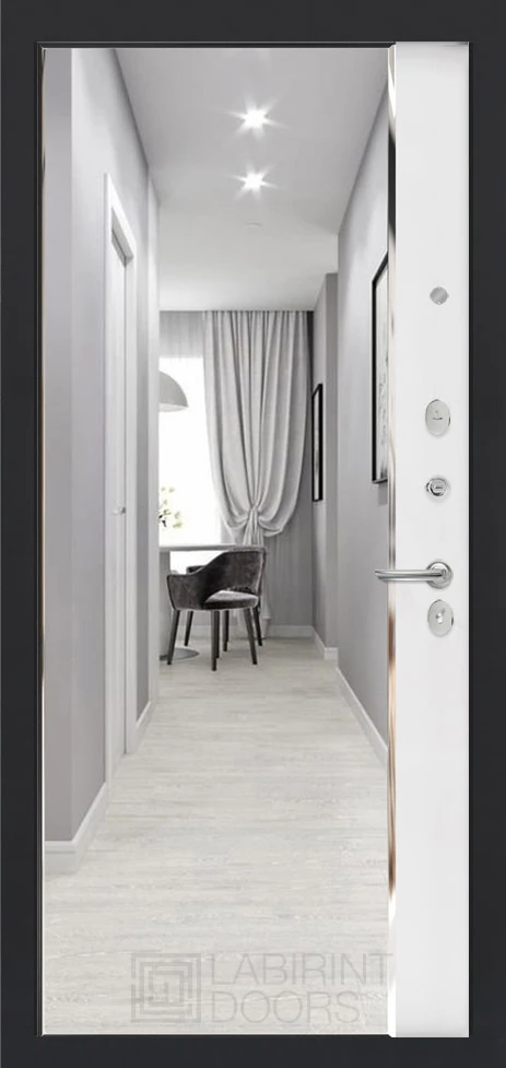 Зеркало Панорама - Белый софт