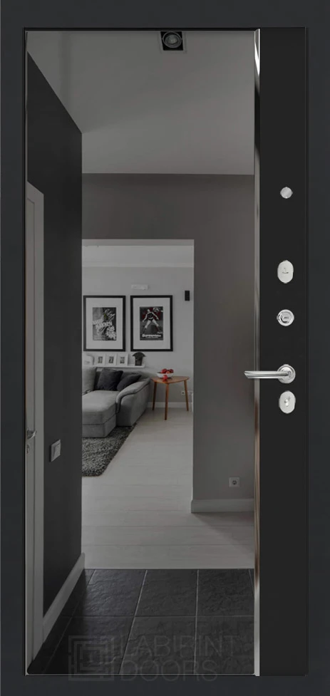 Зеркало Панорама с тонировкой - Черный кварц