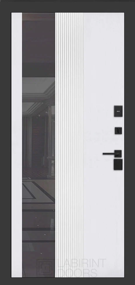 Зеркало 32 тонированное - Белый рельеф софт